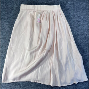 RARE! NWT 70s Vintage Anne Klein Pink 100% Silk Skirt Made In USA Sz 8